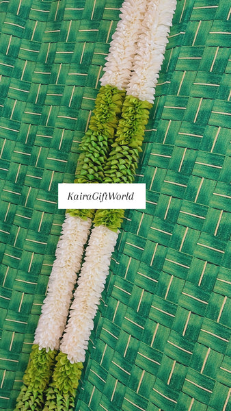 White/Green Garlands!!!Set of 2!!!