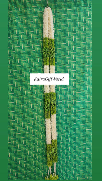 White/Green Garlands!!!Set of 2!!!