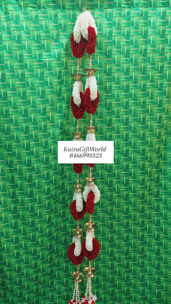 White/Green Diya Garlands!!!Set of 2!!!