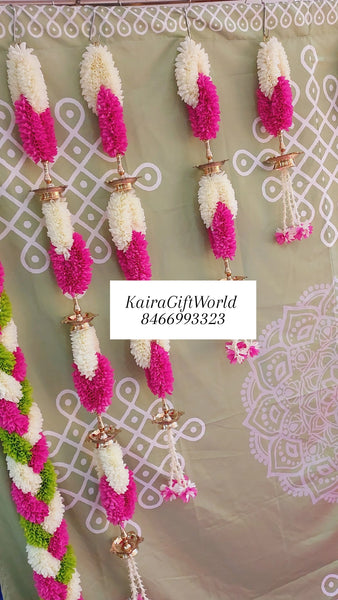White/Pink Diya Garlands Set!!!