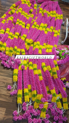 Pink and Yellow garlands
