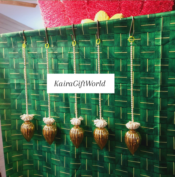 Gold Lotus Bud Peach Flower Hangings!!! - KairaGiftWorld