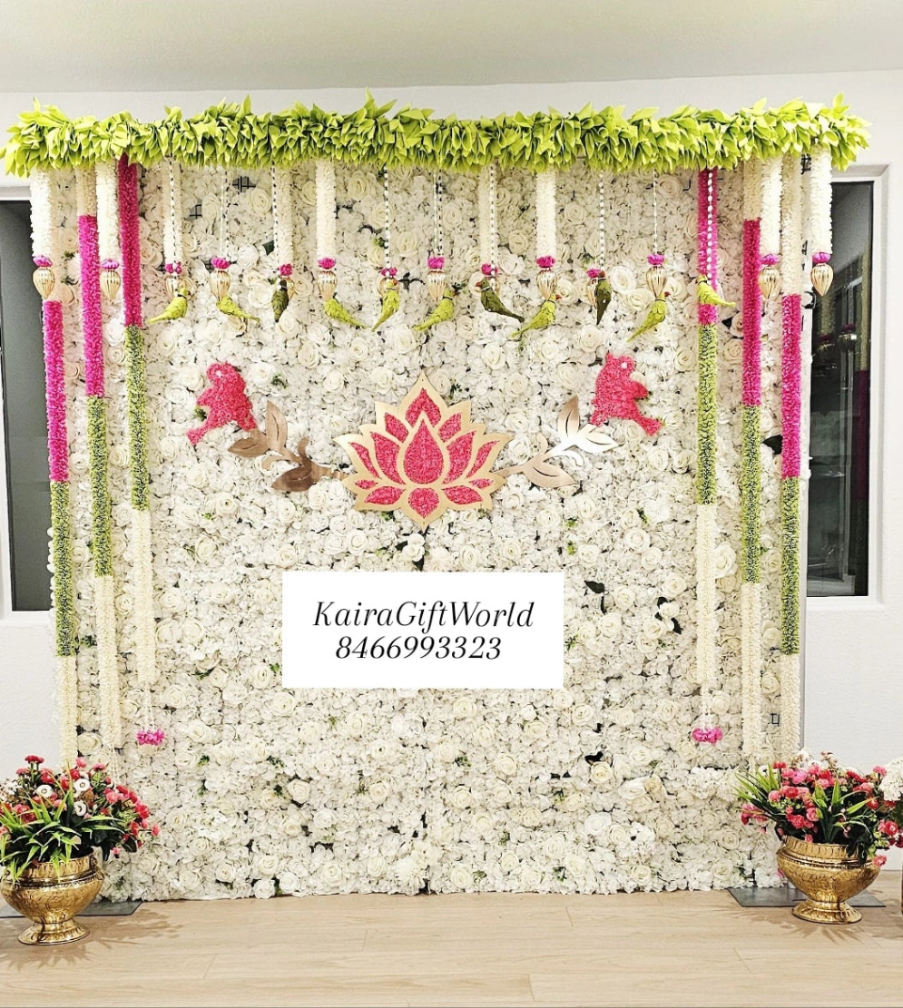 Lotus/ Parrot White Floral Backdrop Set!!!