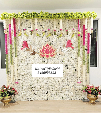 Lotus/ Parrot White Floral Backdrop Set!!!