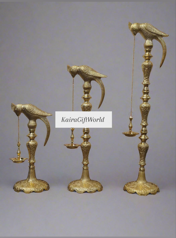 Brass Parrot/Hanging Diya,Set of 3!!!