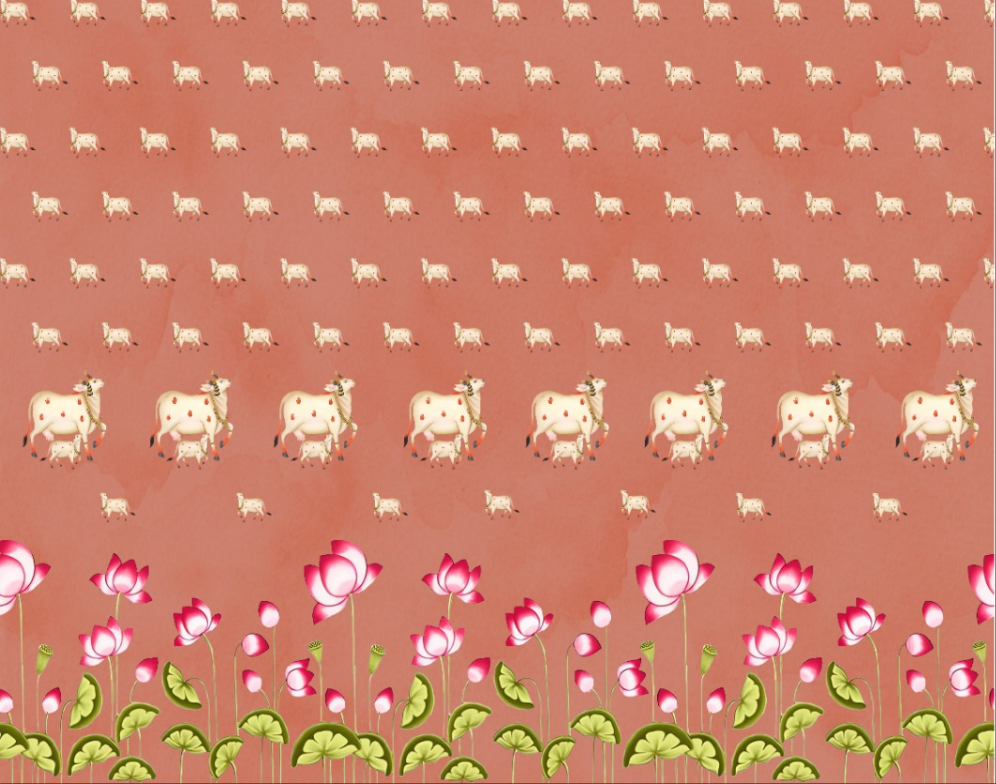 Pichwai Cow Backdrop cloth!!!
