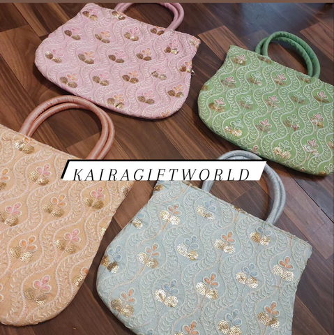 Embroidery Bags in Pastel Shades!!!