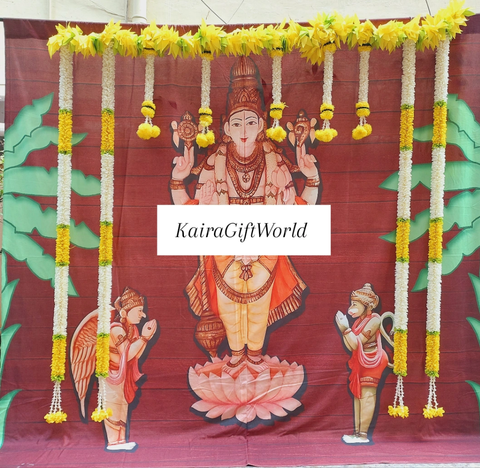 Satyanarayana Swamy Yellow Backdrop set