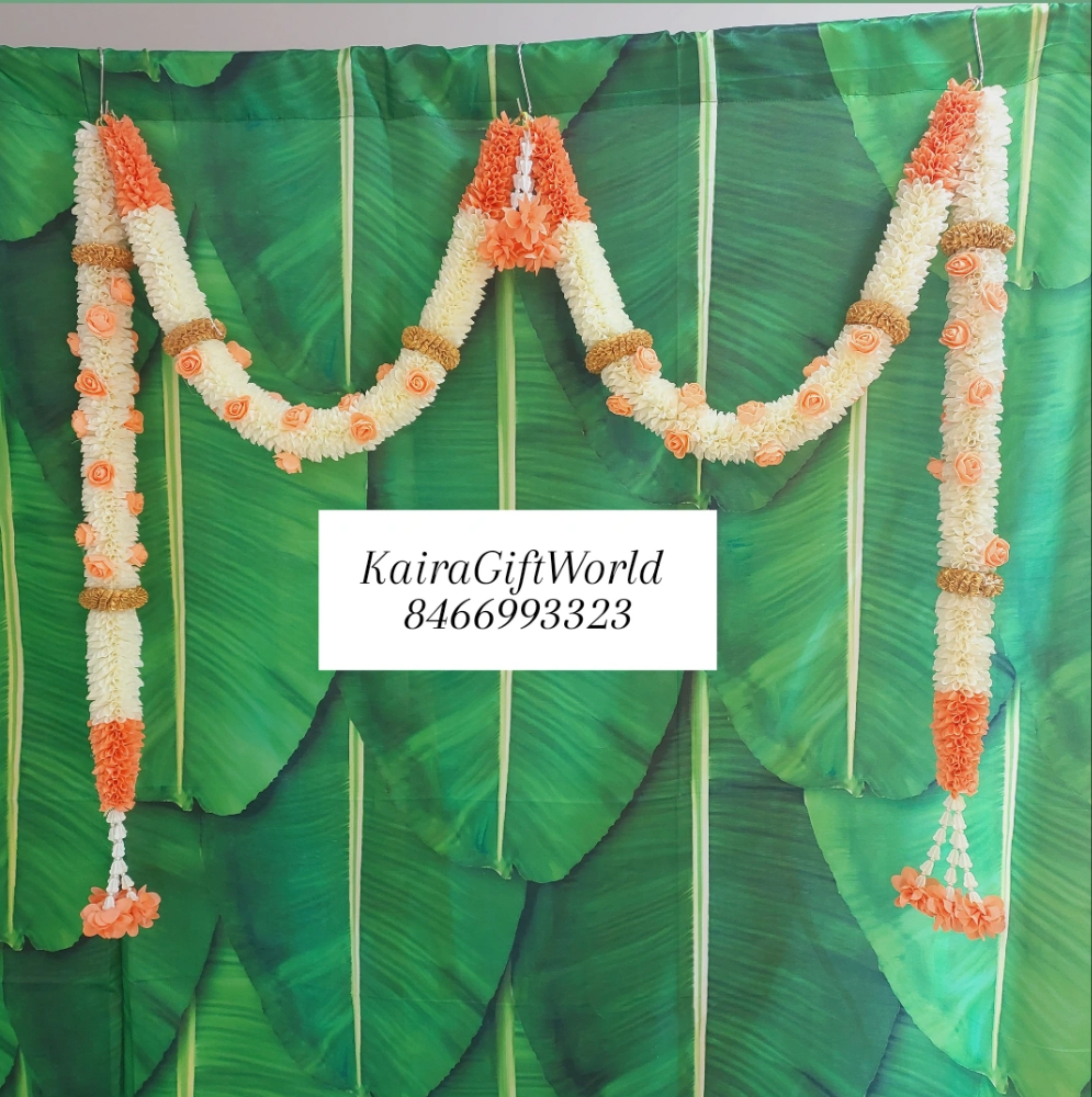 White and Peach Small window/door toran set!!