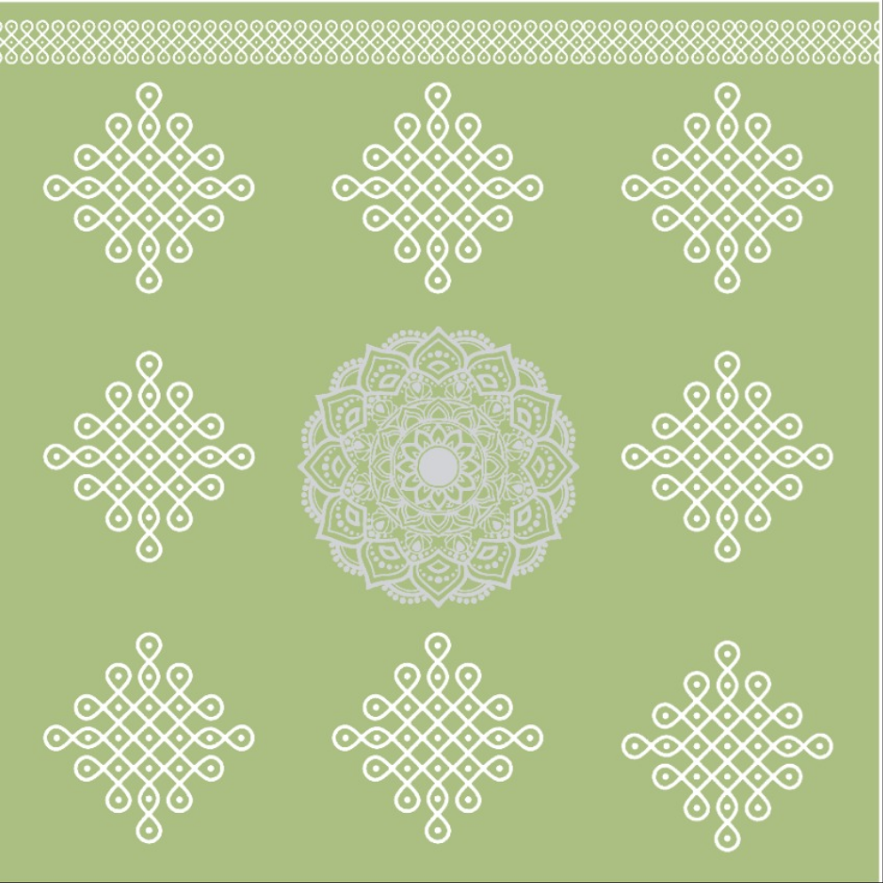 Green Kolam Backdrop!!!