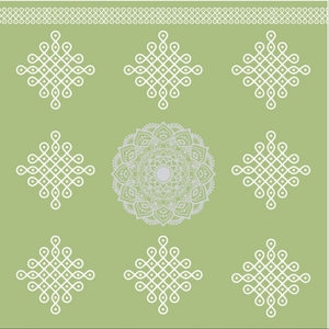 Green Kolam Backdrop!!!