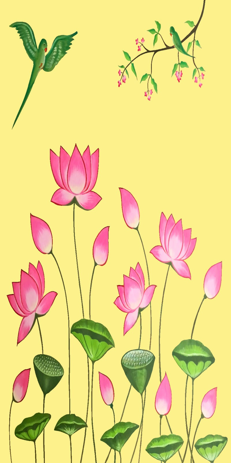 Yellow Lotus Backdrop Cloth