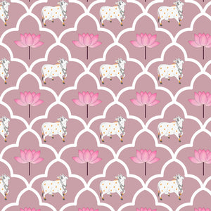 Lotus Pichwai Backdrop Cloth