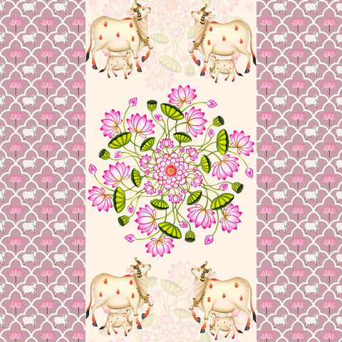 Floral Pichwai Backdrop Cloth