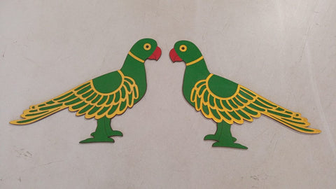 Wooden Parrots- Set of 2!!!