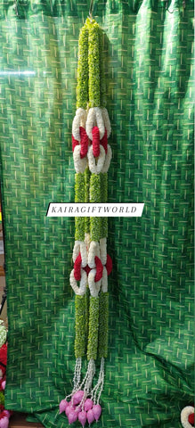 White and Pink Green Loop Garlands!!! - Pair