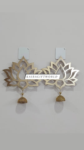 Gold Lotus Jhumka Hangings!!!