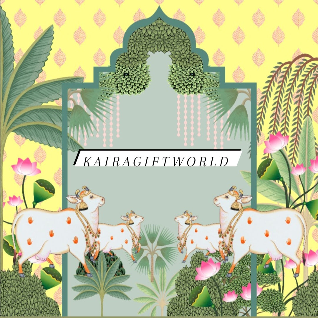 Pichwai Backdrop Cloth - Yellow
