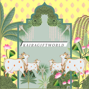 Pichwai Backdrop Cloth - Yellow