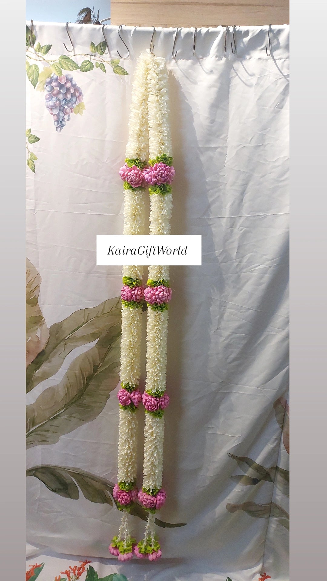 White Lotus Flower Garlands!!! Set of 2