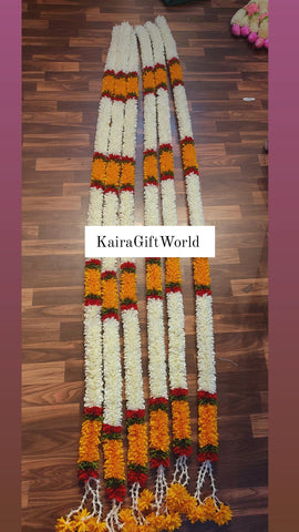 White/Orange Garlands!!!Set of 2!!!