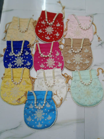 Pearl Embroidery Potli Bags!!