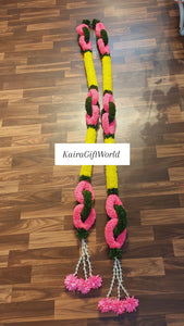 Green/Pink Loop Hangings!!! Set of 2
