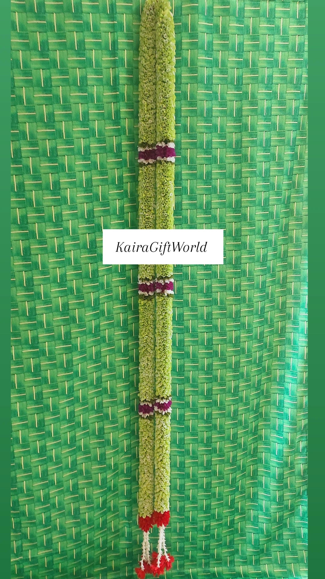 Double Petal Green/Red Garlands!!!Set of 2!!