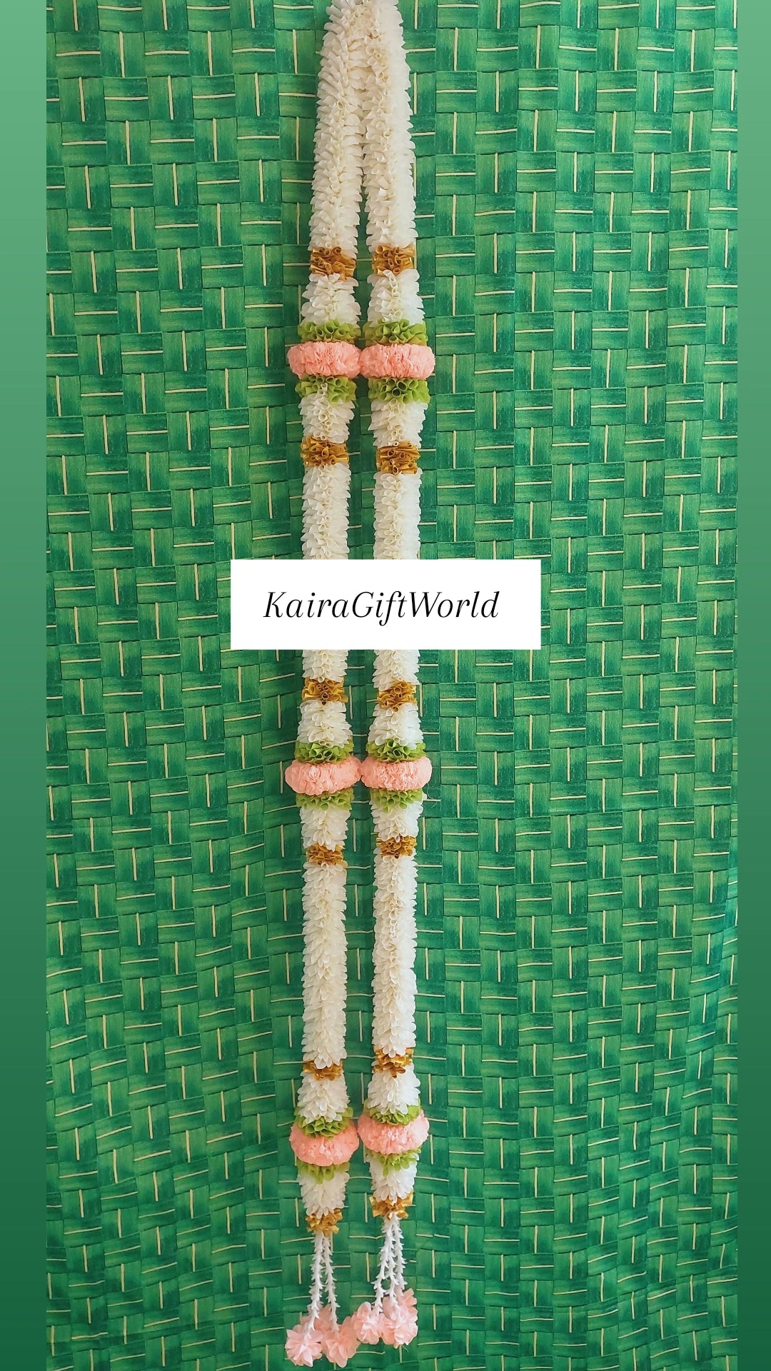 White / Peach Garlands!!!Set of 2!!