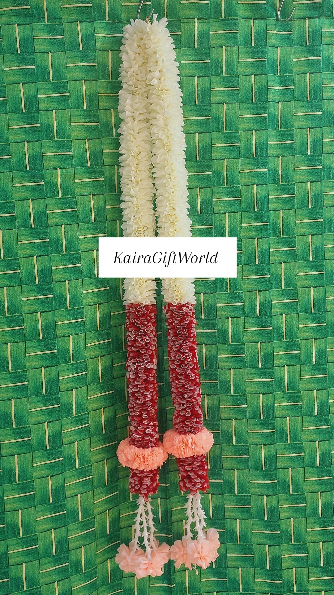 Peach/Double Petal Garlands!!!Set of 2!!!