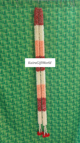 White/Peach/Double Petal Red Garlands!!!Set of 2!!!
