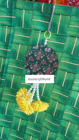 Ikkat Green Cutout Hangings!!!