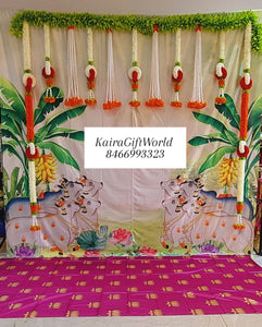 Pichwai Cow/Orange Garlands set!!!