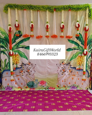 Pichwai Cow/Orange Garlands set!!!