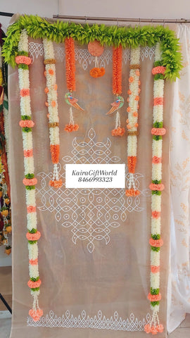 Kolam White/Peach Garlands Set!!!