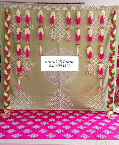 White/Pink Diya Garlands Set!!!