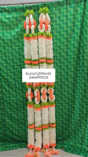 White and Peach Garlands!!! Set of 2!!!