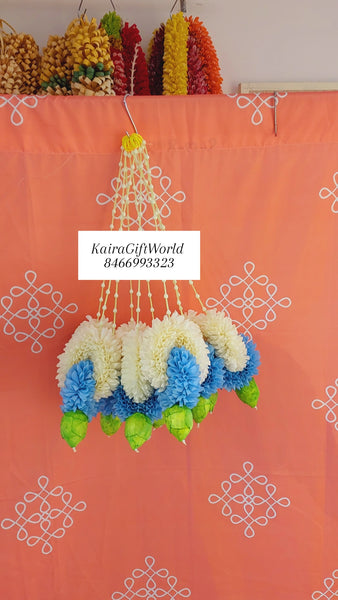 Loop Green Lotus Bud hangings with Jasmine bud string!!!