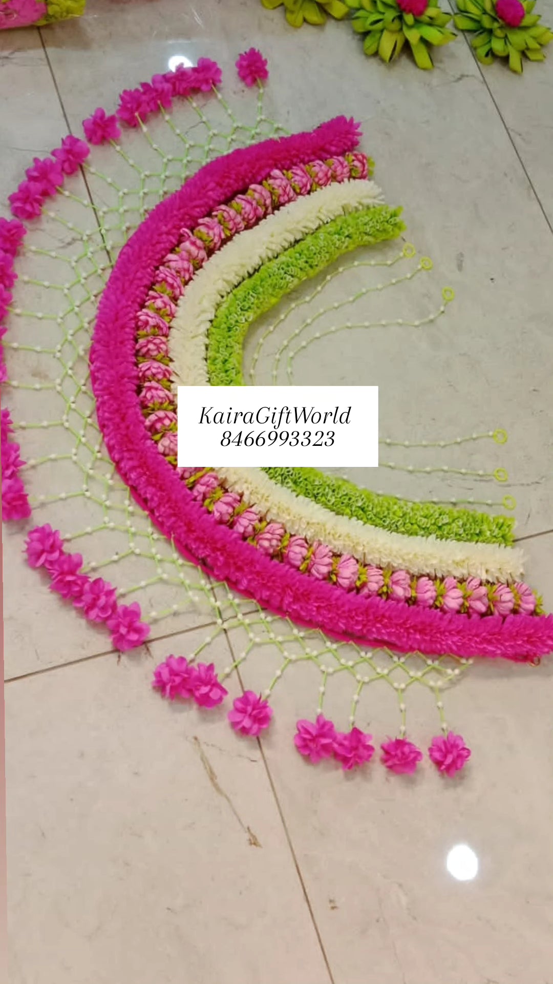 Green and Pink U shape Jasmine Arch!!!