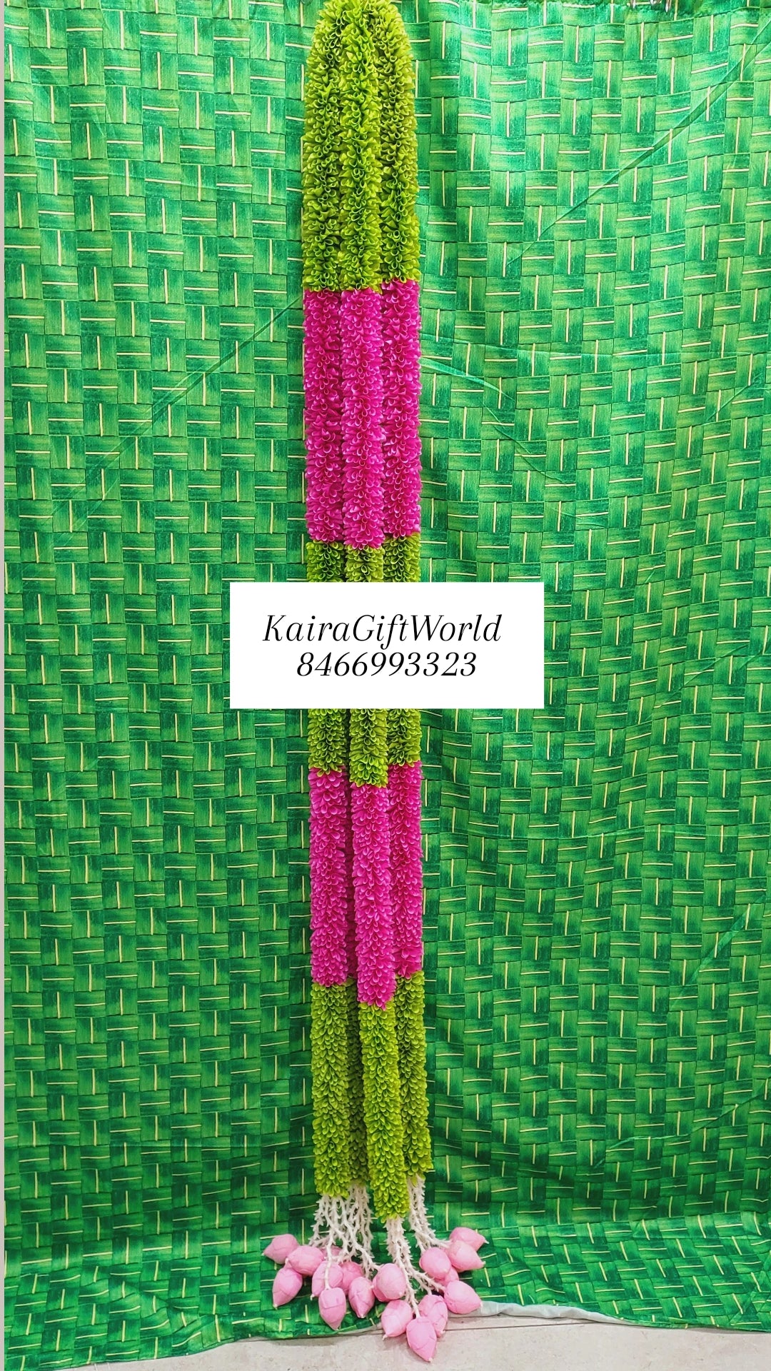 Green and Pink Garlands!!! Set of 2!!!