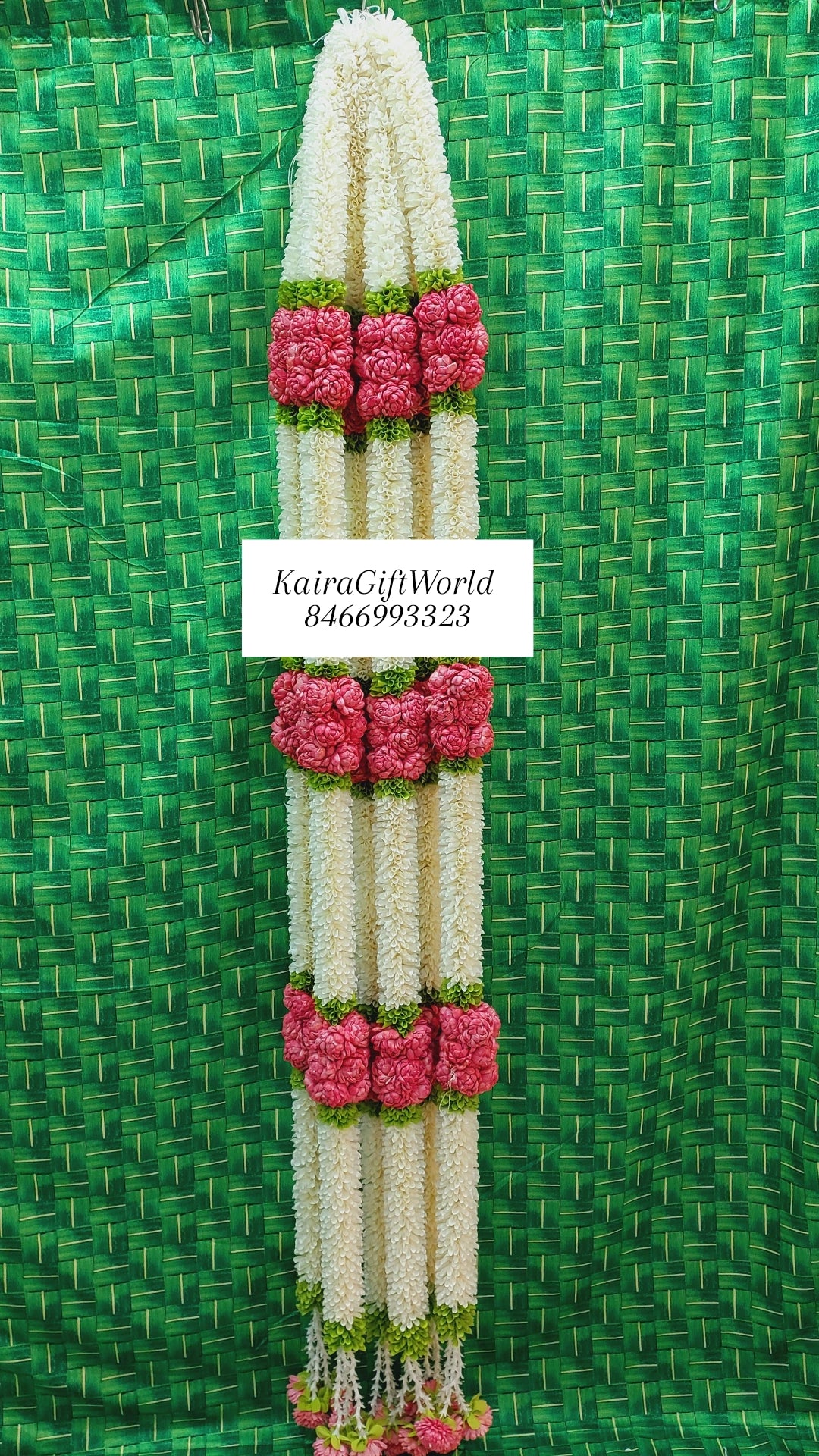 White and Dark Peach Garlands- Set of 2!!!