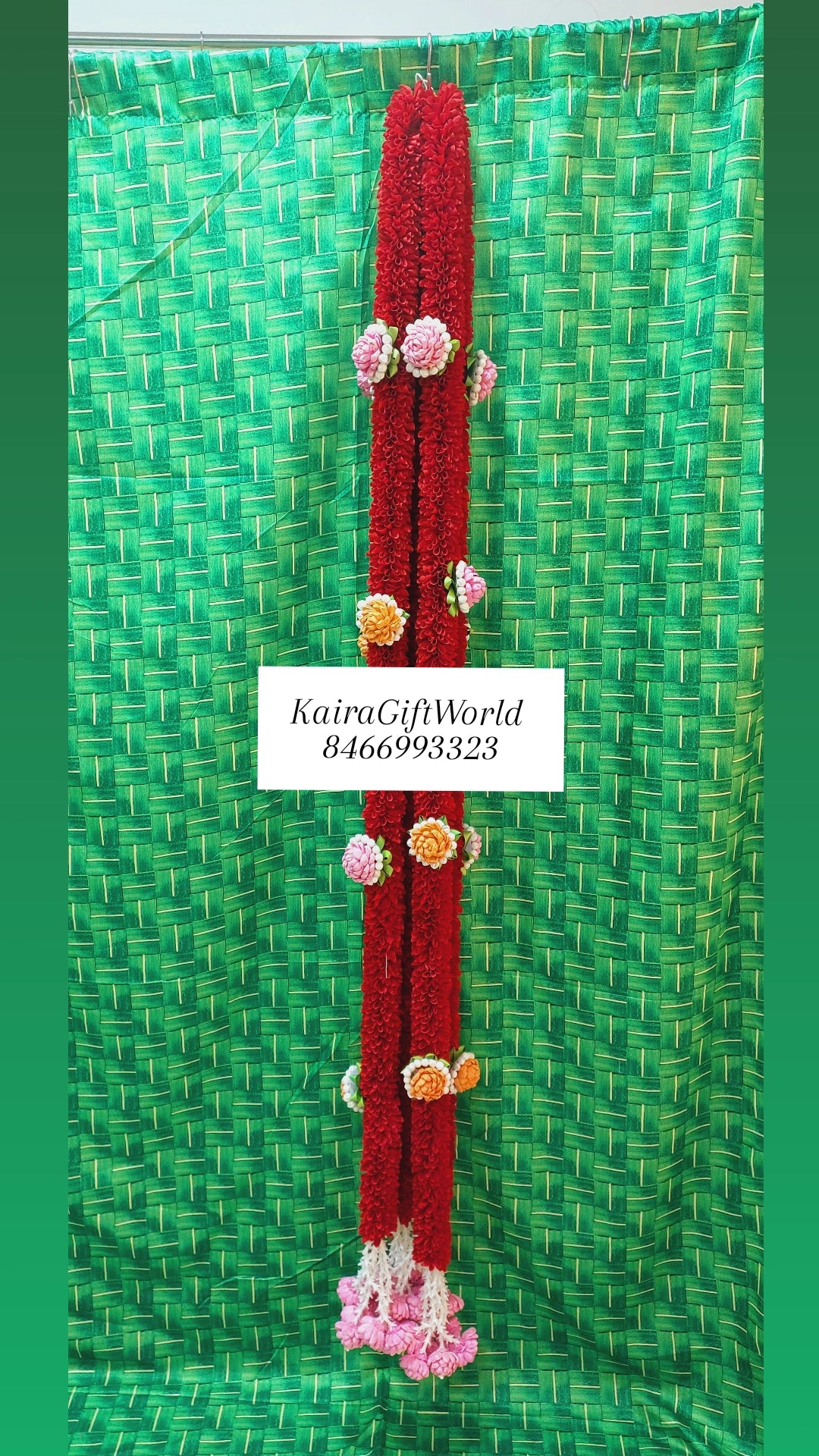 Red/Jasmine Floral Garlands!!! Set of 2!!!