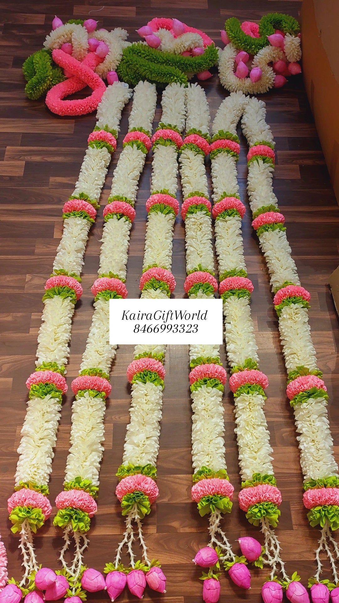 White and Pink Garlands!!! Set of 2!!!