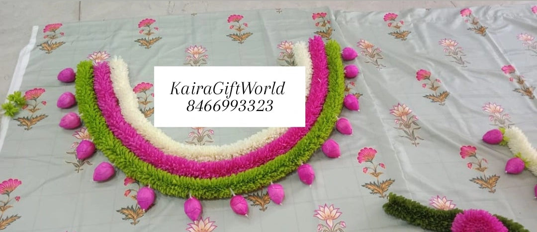 Pink and Green U shape toran!!