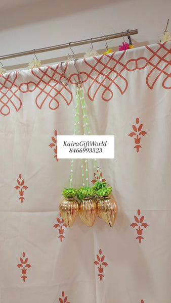 Gold Lotus Bud Peach Flower Hangings!!! - KairaGiftWorld