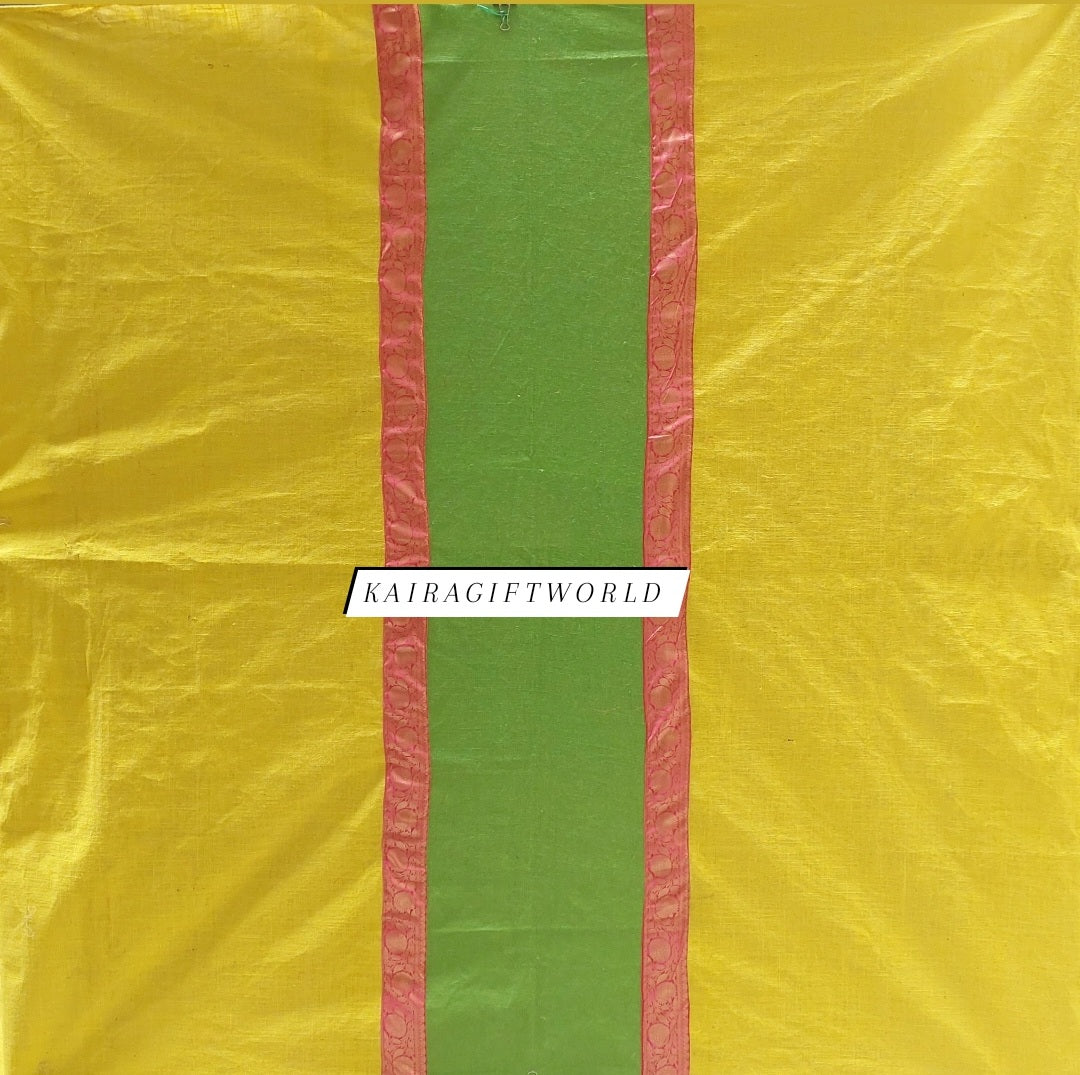 White and GreenJute Backdrop Cloth