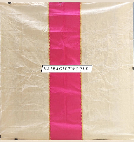 White and Pink Jute Backdrop Cloth