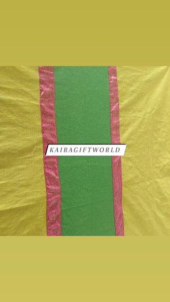 White and GreenJute Backdrop Cloth