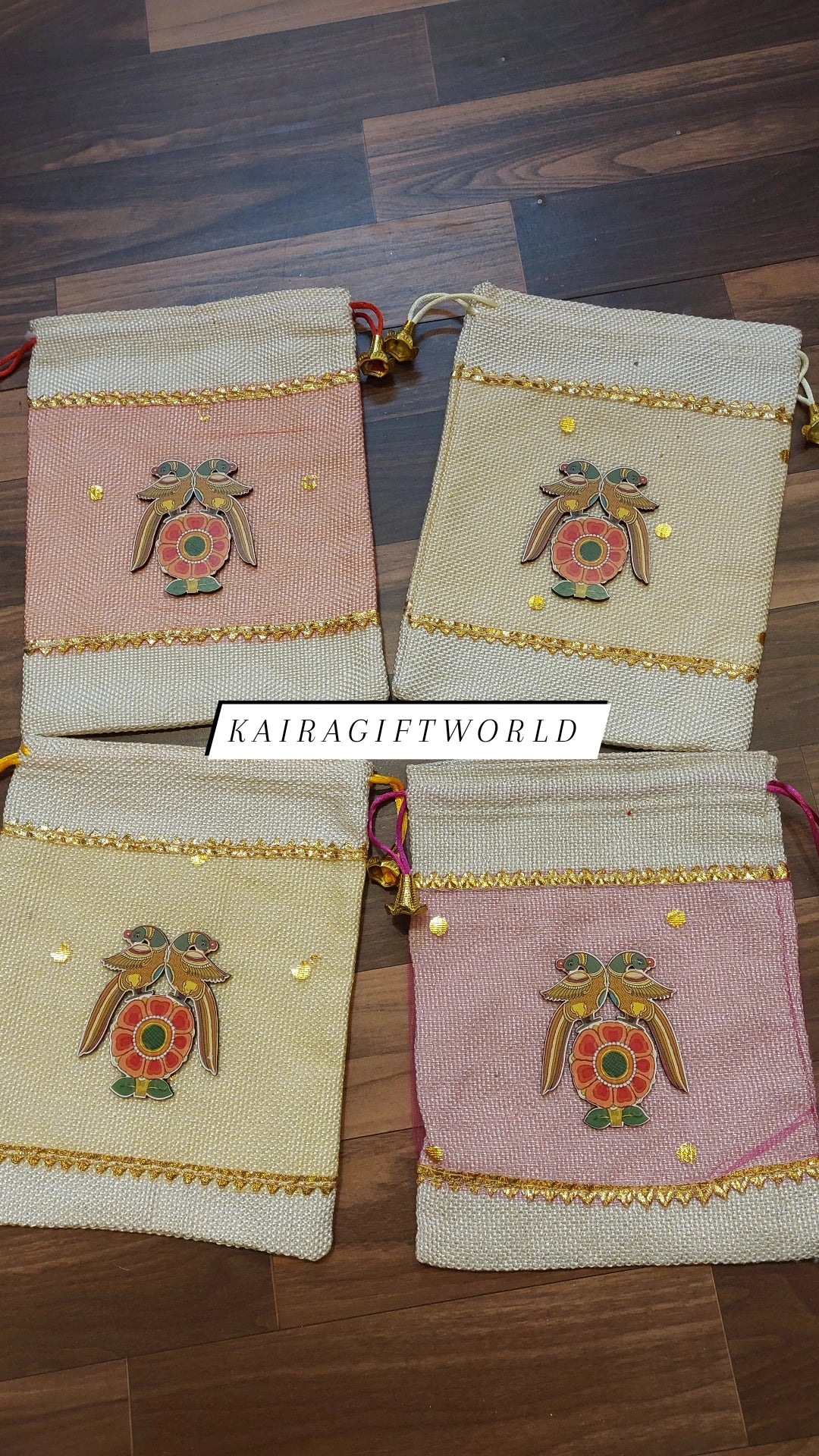 Jute Kalamkari Parrot Potli
