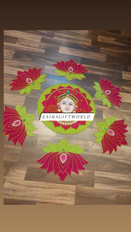 Lakshmi Devi Lotus Rangoli